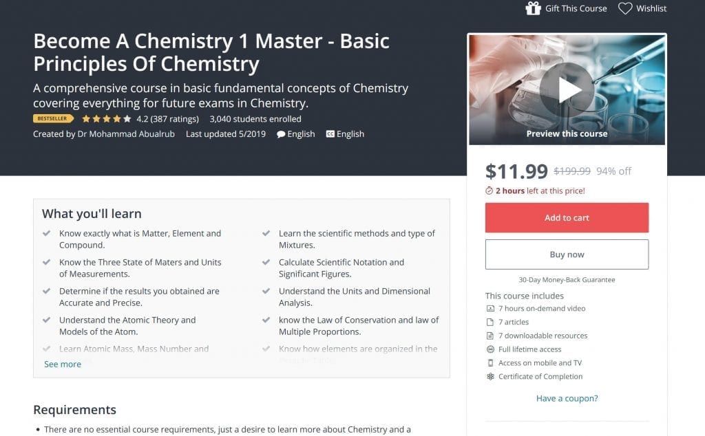 phd chemistry courses