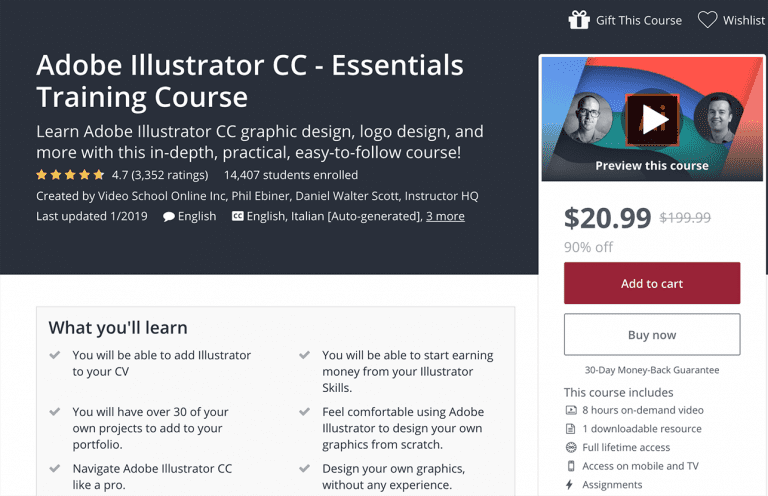 udemy illustrator course free download