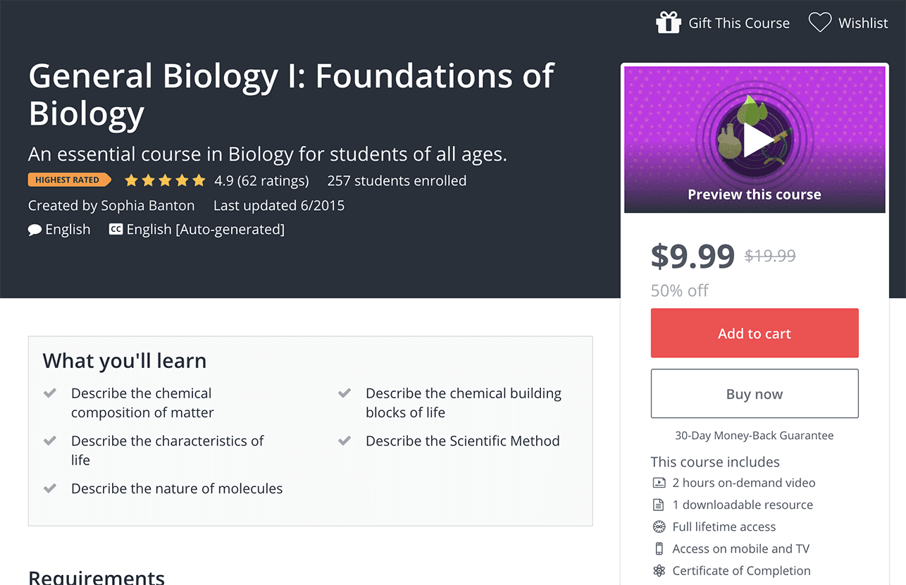 6 Best Biology Courses, Classes and Tutorials Online