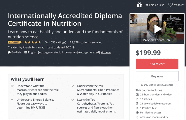 Best Nutrition Courses On Udemy