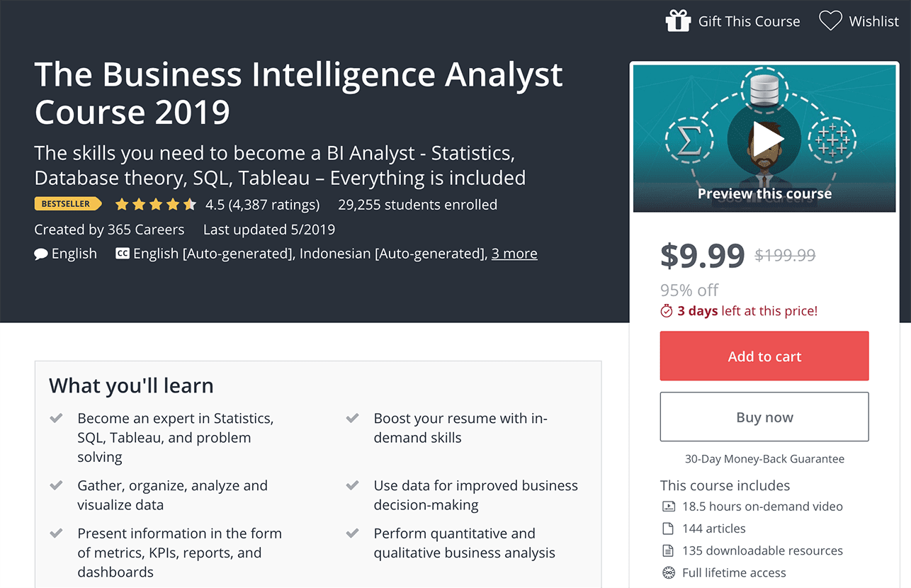 best business intelligence training
