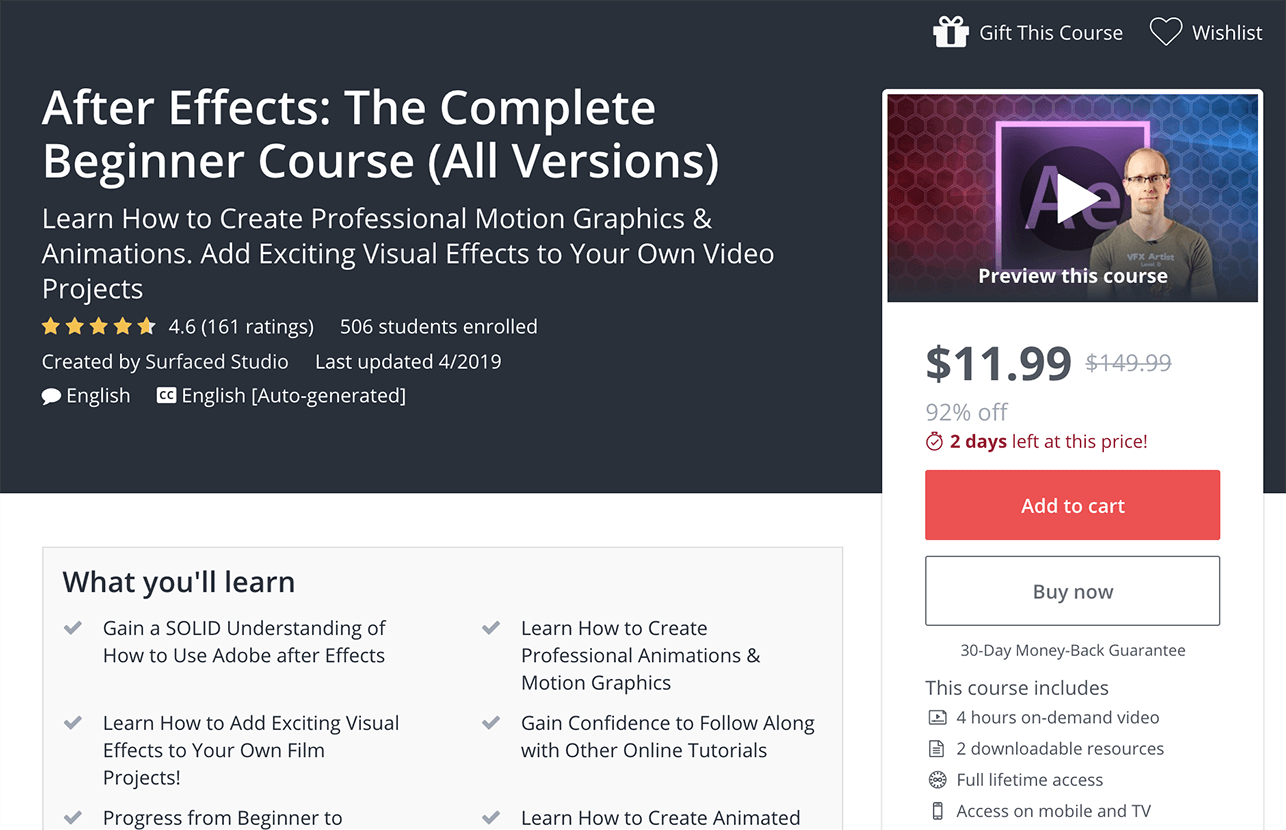 after effects course online