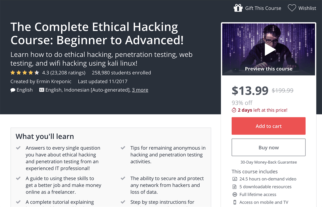 Best Ethical Hacking Courses Classes With A Certificate Online